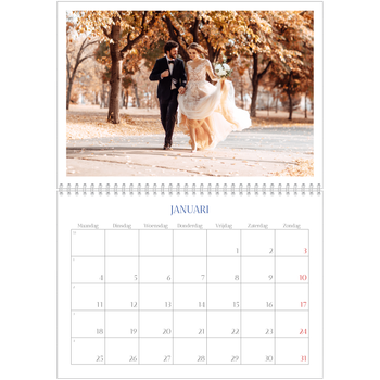 Fotokalender A4 Dubbel — Kobalt klassieker