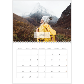 Fotokalender A4 Dubbel — Klassieke kalender