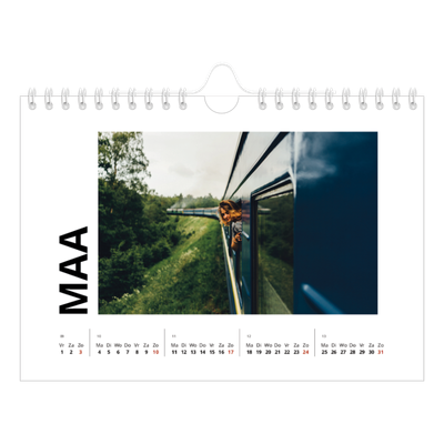 Fotokalender A5 — Witte randen [Maart]