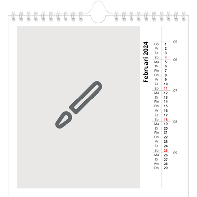 Jaarkalenders vierkant — Ontwerp je eigen fotoproduct [Februari]