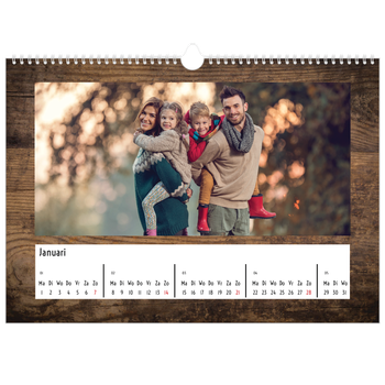 Fotokalender A3 — Houtpatroon