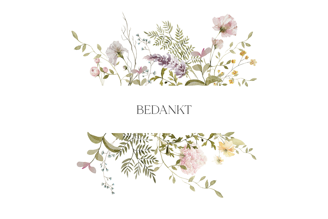Bedankkaarten — Geluk in bloei
