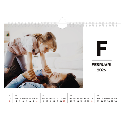 Fotokalender A4 — Schijnwerper effect [Februari]