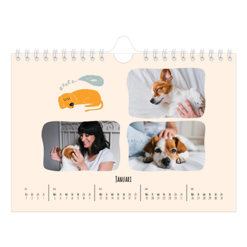 Fotokalender A5 — Hondenpoten en krabbels