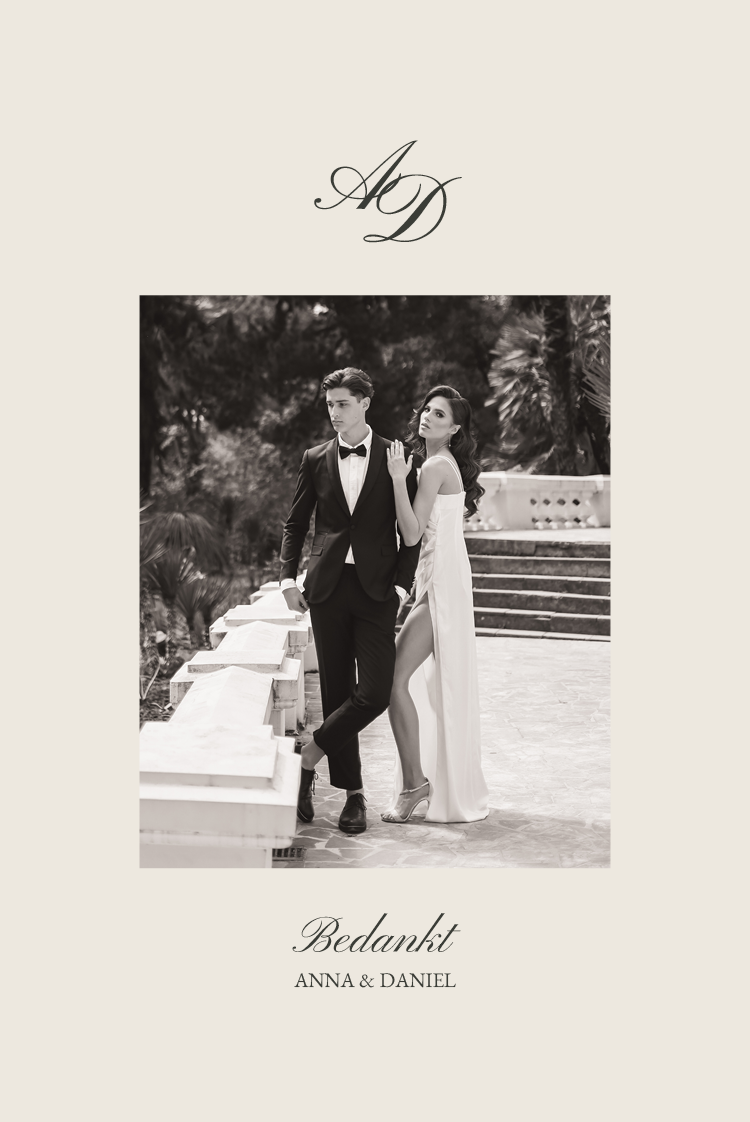 Bedankkaarten — Tijdloos schrift