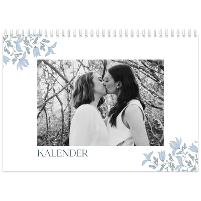 Fotokalender A4 Dubbel (30 x 40 cm) — Elegant bloemig [omslag]