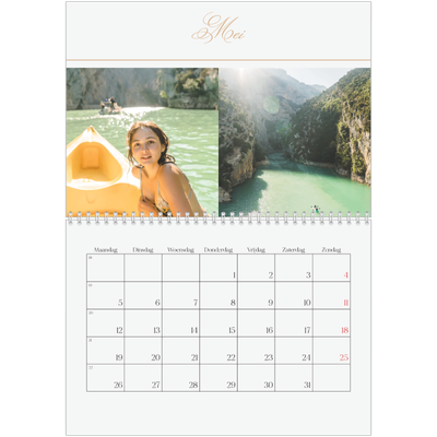 Fotokalender A4 Dubbel (30 x 40 cm) — Gouden banner [omslag]