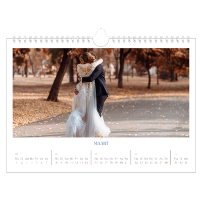 Fotokalender A4 — Kobalt klassieker [Maart]