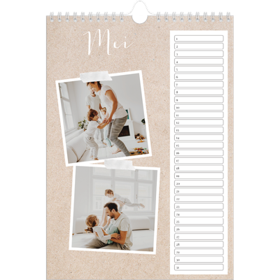 Verjaardagskalenders A4 — Scrapbook kalender [Mei]
