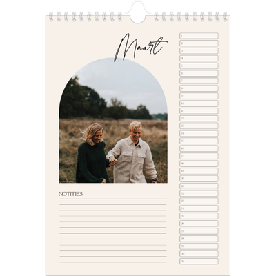 Verjaardagskalenders A4 — Boog van herinneringen [Maart]