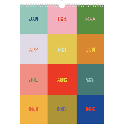A3 Jaarkalender — Vrolijk & kleurrijk [omslag]