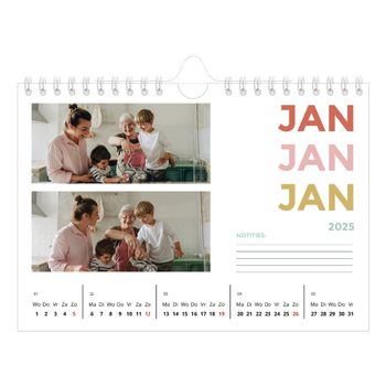 Fotokalender A5 — Bont gekleurd