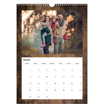 Fotokalender A3 — Houtpatroon