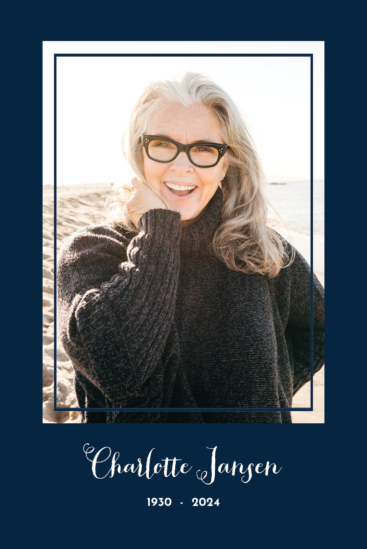 Bedankkaarten — Herinneringenboek in donkerblauw