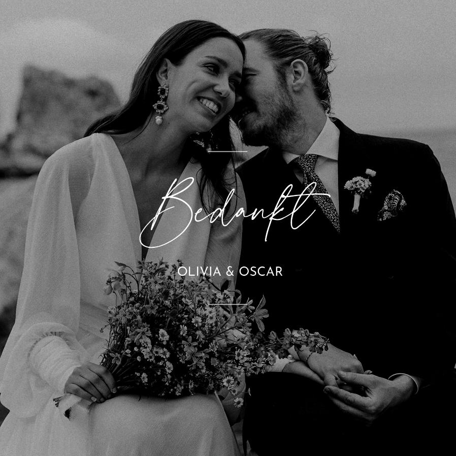 Bedankkaarten — Elegant schrift