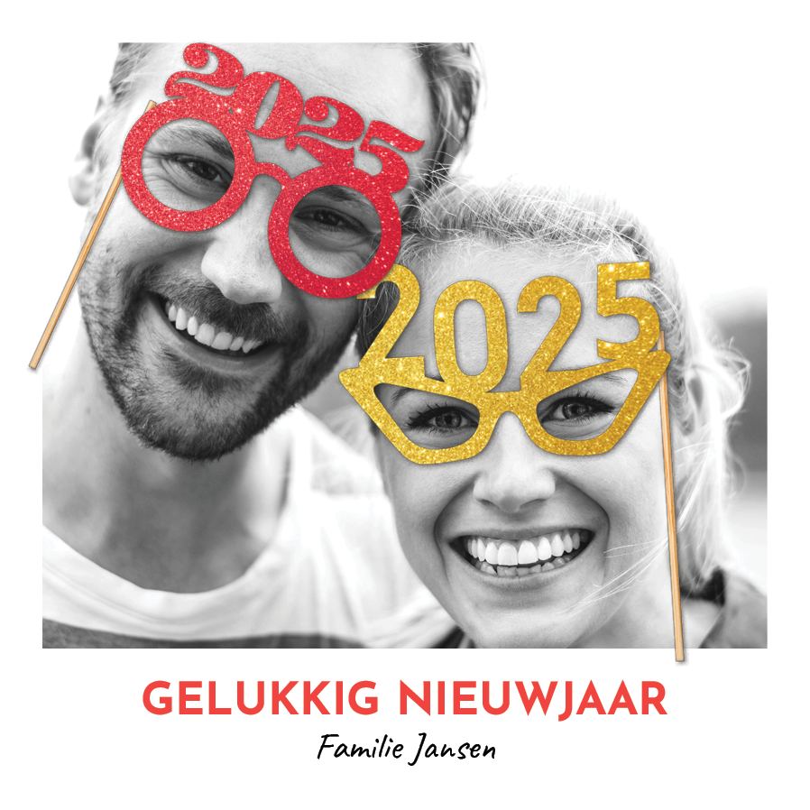 Fotokaarten — Niuewjaarsbril