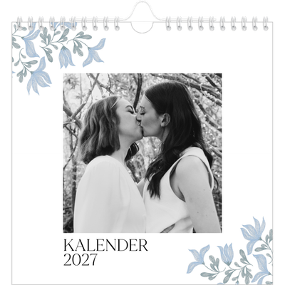 Jaarkalenders vierkant — Elegant bloemig [omslag]