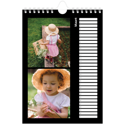 Fotokalender A5 — Foto in zwart kader [Maart]