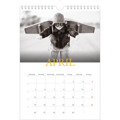 Fotokalender A4 (20 x 30 cm) — Historische stijl [April]