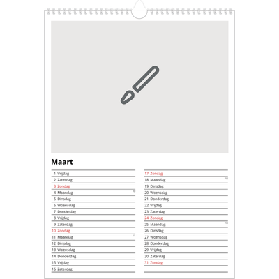 A3 Jaarkalender — Ontwerp je eigen fotoproduct [Maart]