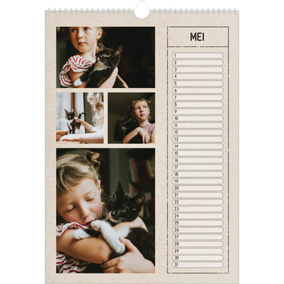 Verjaardagskalenders A3 — Stempel effect [Mei]