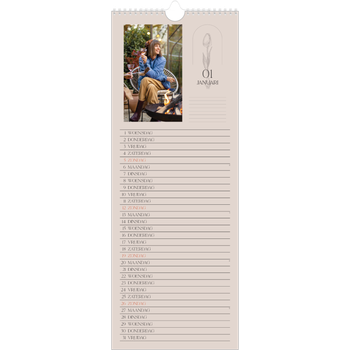 Smalle kalender (15 x 40 cm) — Simpel botanisch