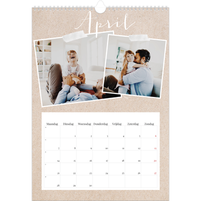 A3 Jaarkalender — Scrapbook kalender [April]
