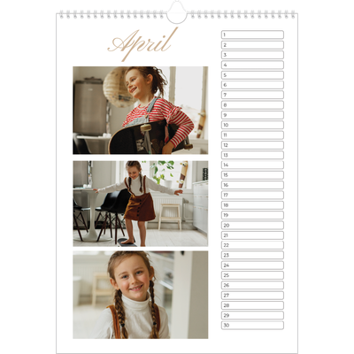 Verjaardagskalenders A3 — Fotobox [April]