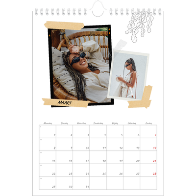 Fotokalender A4 (20 x 30 cm) — Plakboek flair [Maart]