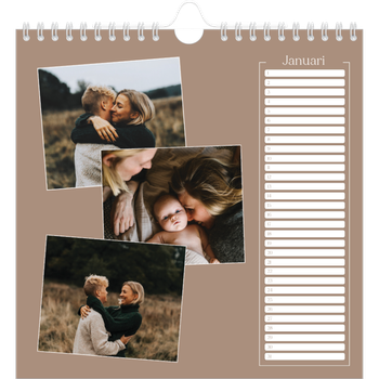 Fotokalender Vierkant — Gemaakte herinneringen