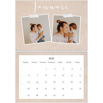 Fotokalender A4 Dubbel — Scrapbook kalender