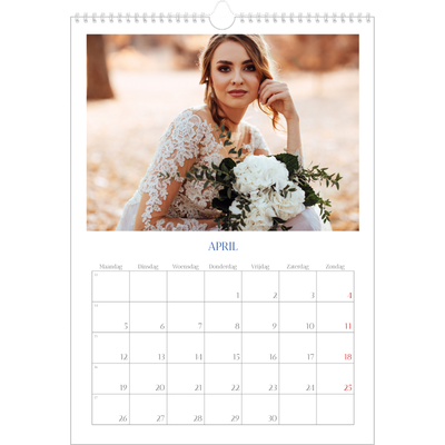 A3 Jaarkalender — Kobalt klassieker [April]