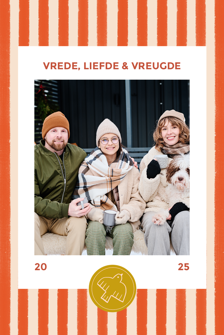 Fotokaarten — Retro rode strepen