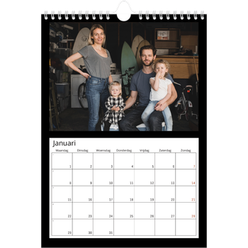 Fotokalender A4 — Foto in zwart kader