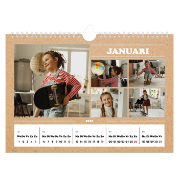 Fotokalender A4 — Magazine stijl