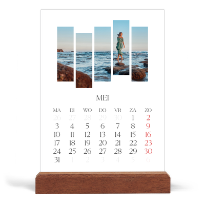 Bureaukalender met houten standaard  — Reismozaïeken [omslag]