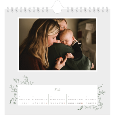 Jaarkalenders vierkant — Hand gemaakte bloemen [omslag]