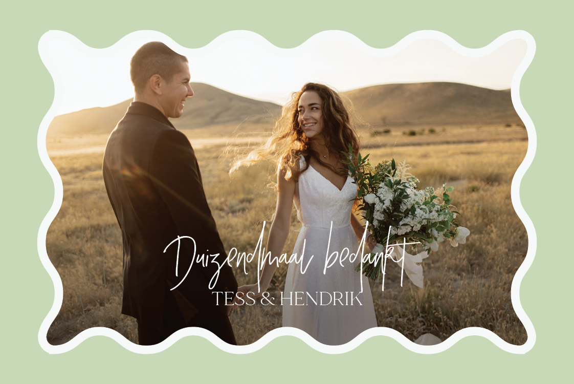 Bedankkaarten — Pastel golfjes