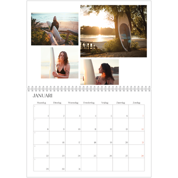 Fotokalender A4 Dubbel — Surfing sunsets