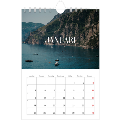 Fotokalender A5 — Eindeloze ontsnapping [Januari]