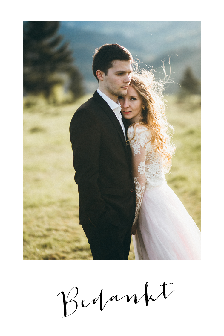 Bedankkaarten — Zwart en wit